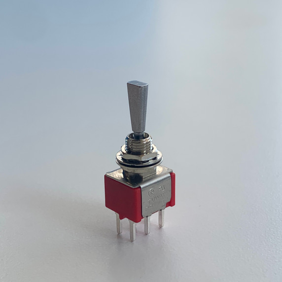 Mini Toggle PC PIN DPDT ON-OFF-ON PADDLE