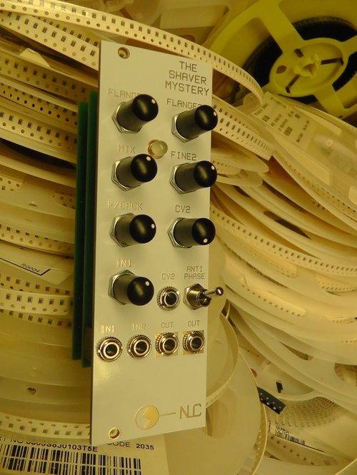 The Shaver Mystery module contains two BBD based Flanger circuits. One is set by a pot, the other is voltage controlled