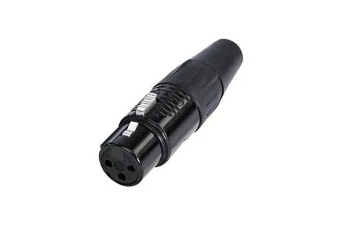 XLR Connectors 3P  CBL CONN BLACK/GOLD - M and F