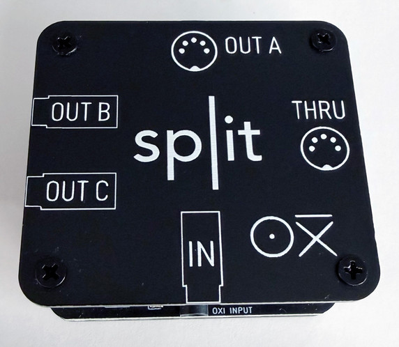 The OXI Split, MIDI breakout box, is an efficient and inexpensive solution for users whose setup relies on MIDI connections.