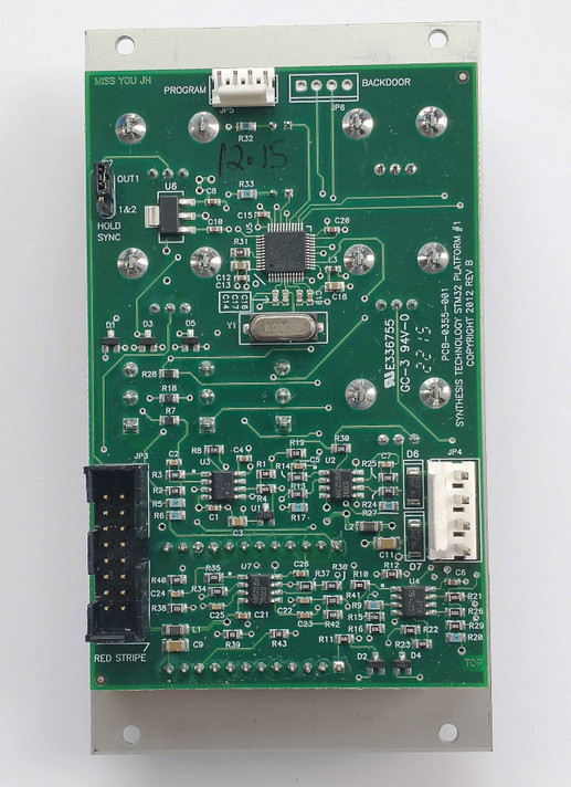The E355 is a 14hp Eurorack module with two LFOs that use our unique morphing algorithm to create over 10,000 different waveforms.