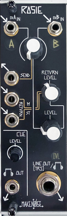 The Rosie music synthesizer module is an output interfacing module with the added functionalities of FX Loop, Crossfader and Auto-Cue system.