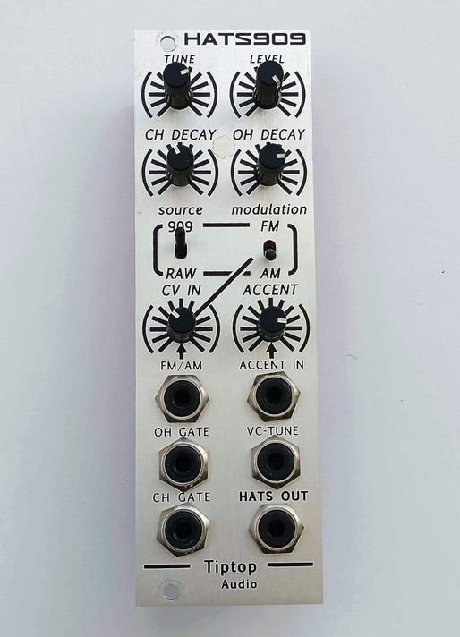 Introducing the HATS909, a Eurorack module that brings the TR-909’s classic Closed and Open Hi-Hats to your modular synth setup.