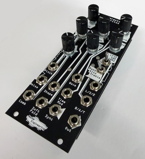 Ataraxic Iteritas is a 10HP oscillator based on the original Ataraxic Translatron but beefed up with loads more features and tonal controls.