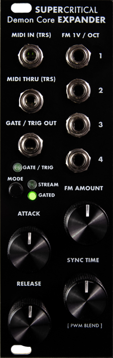 The Demon Core Expander extends the capabilities of the host oscillator into a fully playable polyphonic instrument.