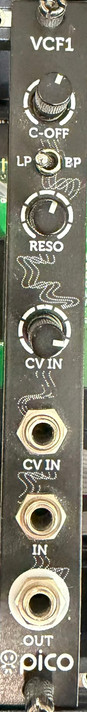Erica Synths Pico VCF1 is a younger brother to the Erica Black Polivoks VCF, designed on similar topology using rare Russian opamps.