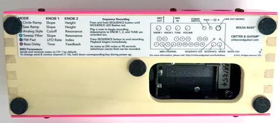 The Bolsa Bass® is our bass synthesizer.