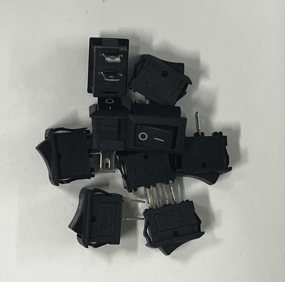 SRB22A2DBBNN Rocker Switch 10A 'I-0' White Text Black Disc