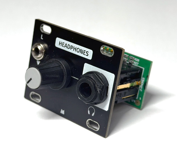 This is a simple 1U module designed to allow the monitoring of a system using headphones.