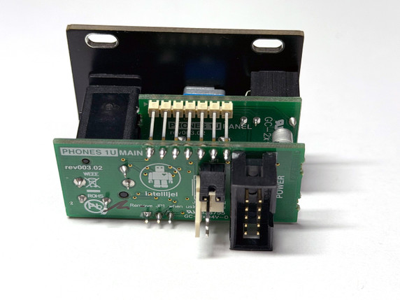 This is a simple 1U module designed to allow the monitoring of a system using headphones.