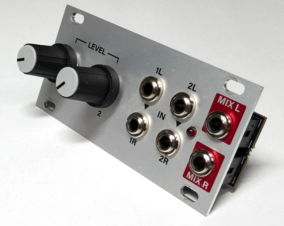 The Stereo Mixer 1U provides a convenient way to combine your mono and stereo sources into a single stereo mix.