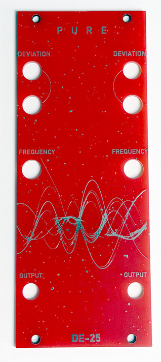 Djupviks Elektronik DE-25 Pure Eurorack dual sine generator module front panel.