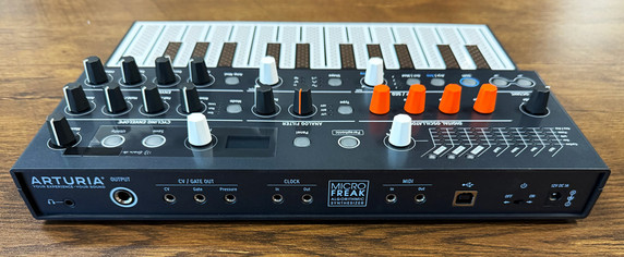 Arturia MicroFreak experimental hybrid synthesizer featuring a touch-capacitive keyboard and digital oscillator controls