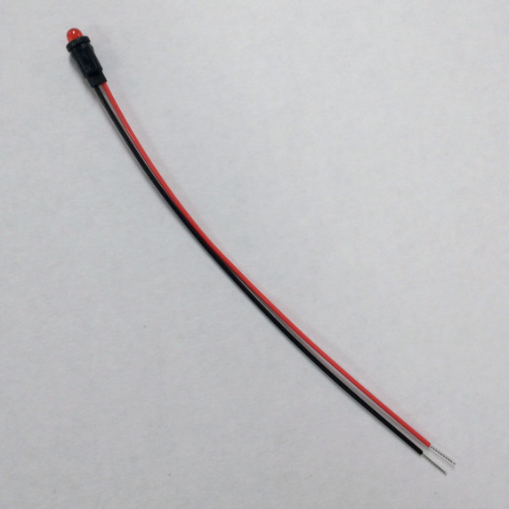 Red 5mm LED with 6" leads