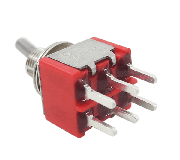 Mini-Toggle DPDT (ON-ON) PC Pin Std Lever