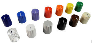 Fluted 1900 Style Knob, ABS, Knurled T18 Shaft, Colors