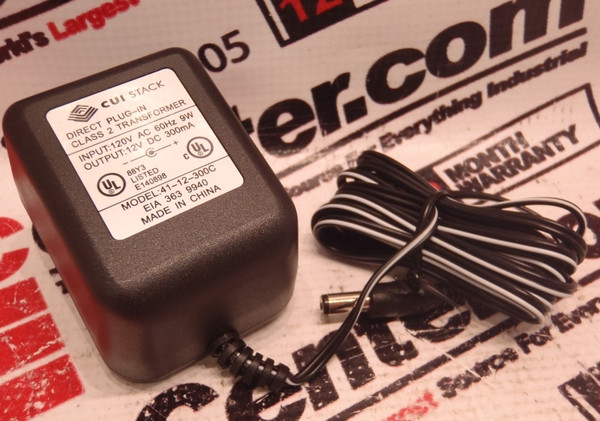 AC-DC Wall Adapter 12VDC 300MA 2.1MM Ctr Pos