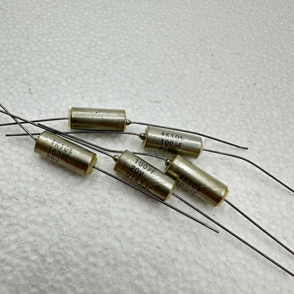 100uf 20V 10% Military Spec Tantalum Capacitor NOS, 0143JC