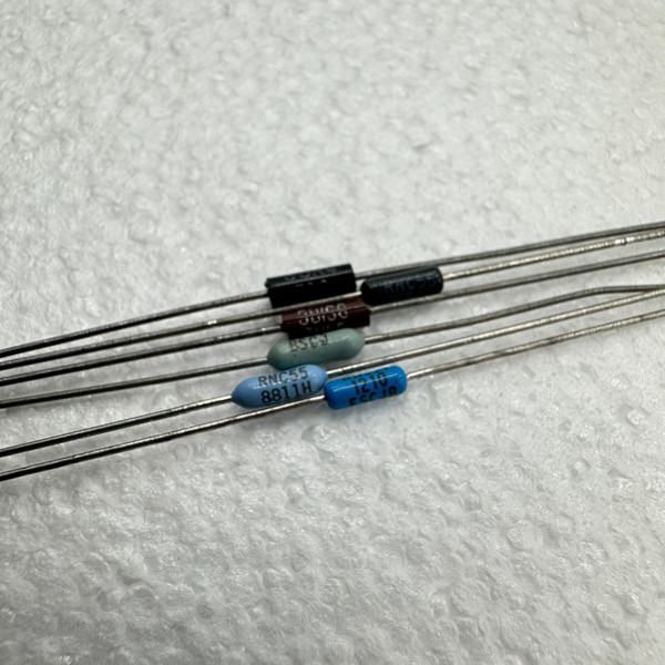 RNC55 - MULTIPLE VALUES: 23.2K-1M 1/8w Rating 1/4w Size Military Spec Very Low Noise Metal Film Resistors