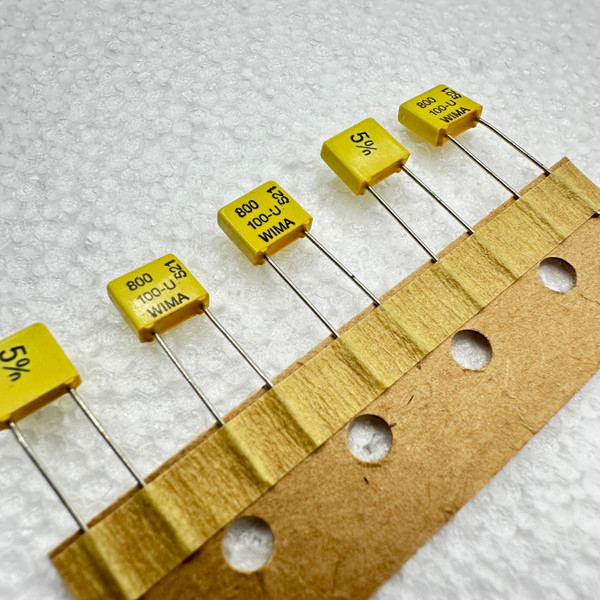 5 PACK WIMA FKC2 800pf 100V 5% Polycarbonate Film Foil Capacitors .8nf