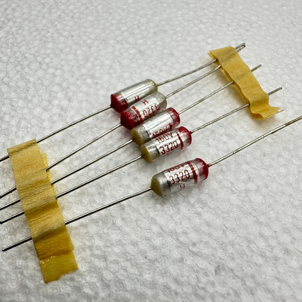 3320pf 3.3nf Axial Polystyrene Capacitor 160V 3% 3n3  .0032uf