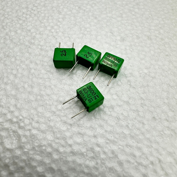 2 PACK WIMA FKP2 .0036uf 63V 2.5% Polypropylene Film Foil Capacitors 3n6 3.6nf 3600pf