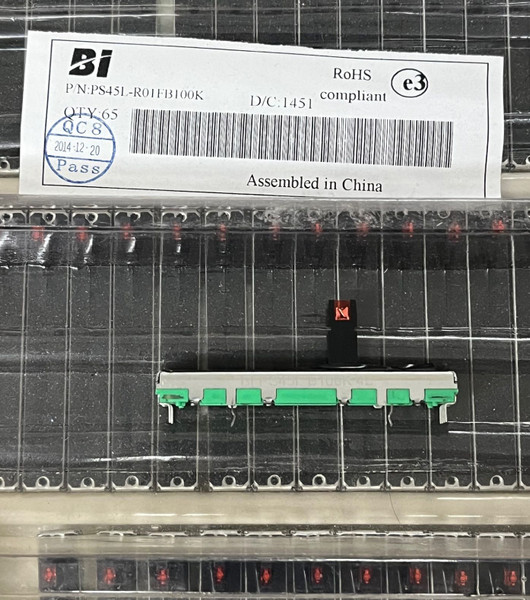 Slide Potentiometer LED 45mm Travel BI/TT