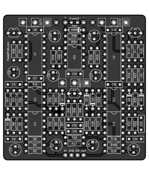 Ocelot Octave PCB - Compare to Boss OC-2 