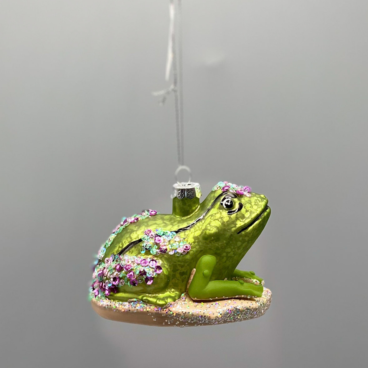 Hand Painted Glass Frog Ornament Ocean Springs Mercantile