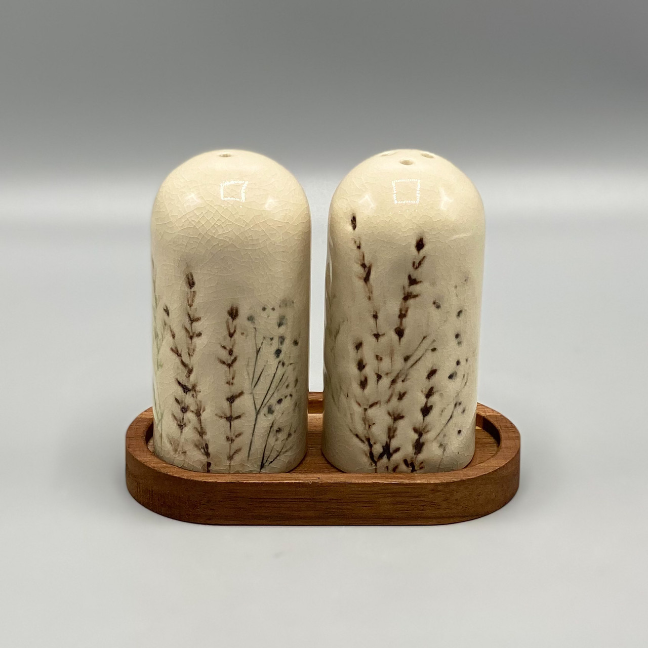 GENERAL ADMISSION Glazed Earthenware Clay Salt and Pepper Shakers for Men