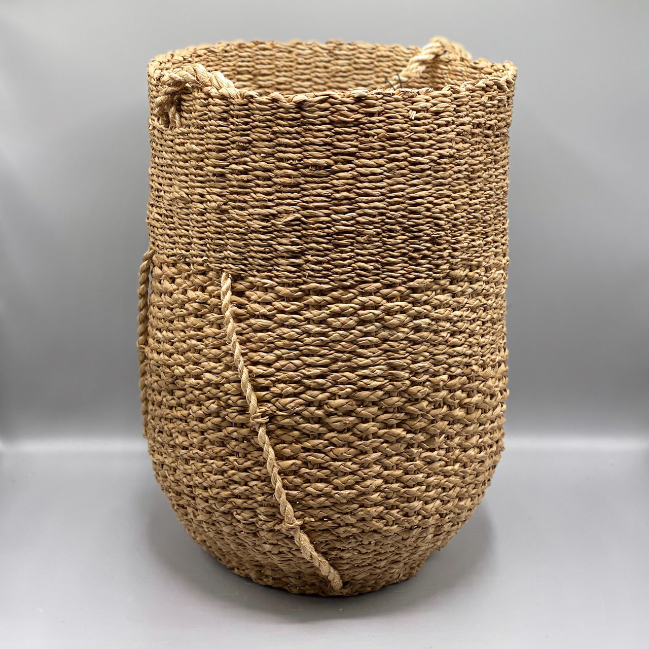 Hand Woven Bankuan Basket w/Handle - Ocean Springs Mercantile