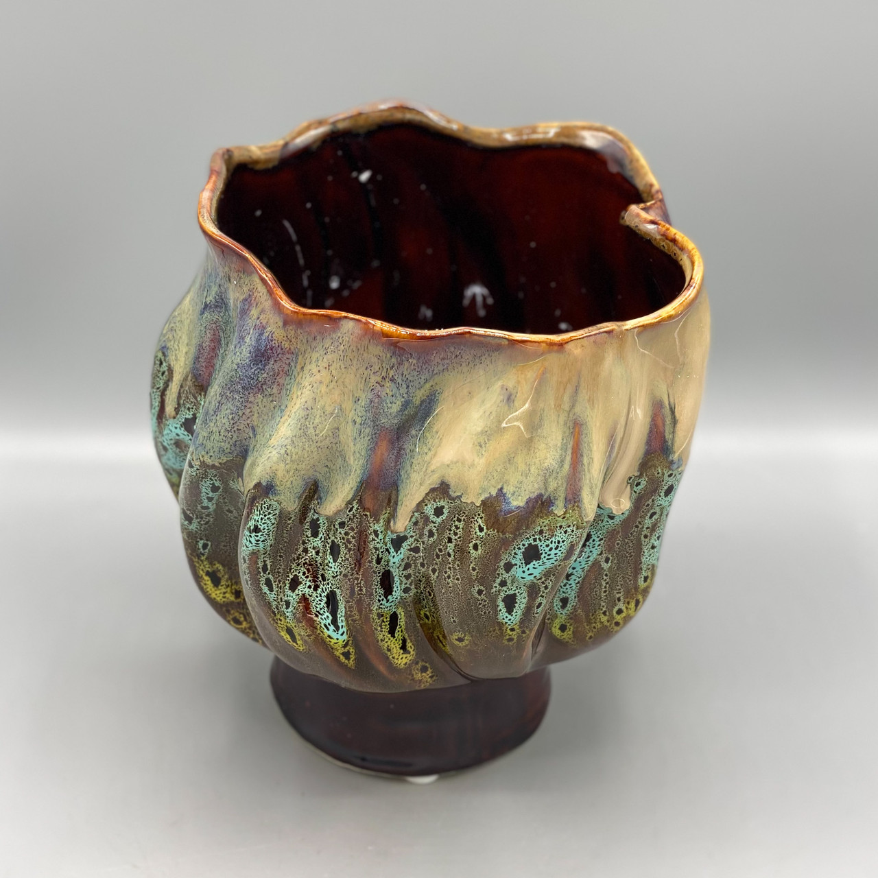 Stoneware Organic Shaped Planter/Vase (Each One Will Vary) main image 1