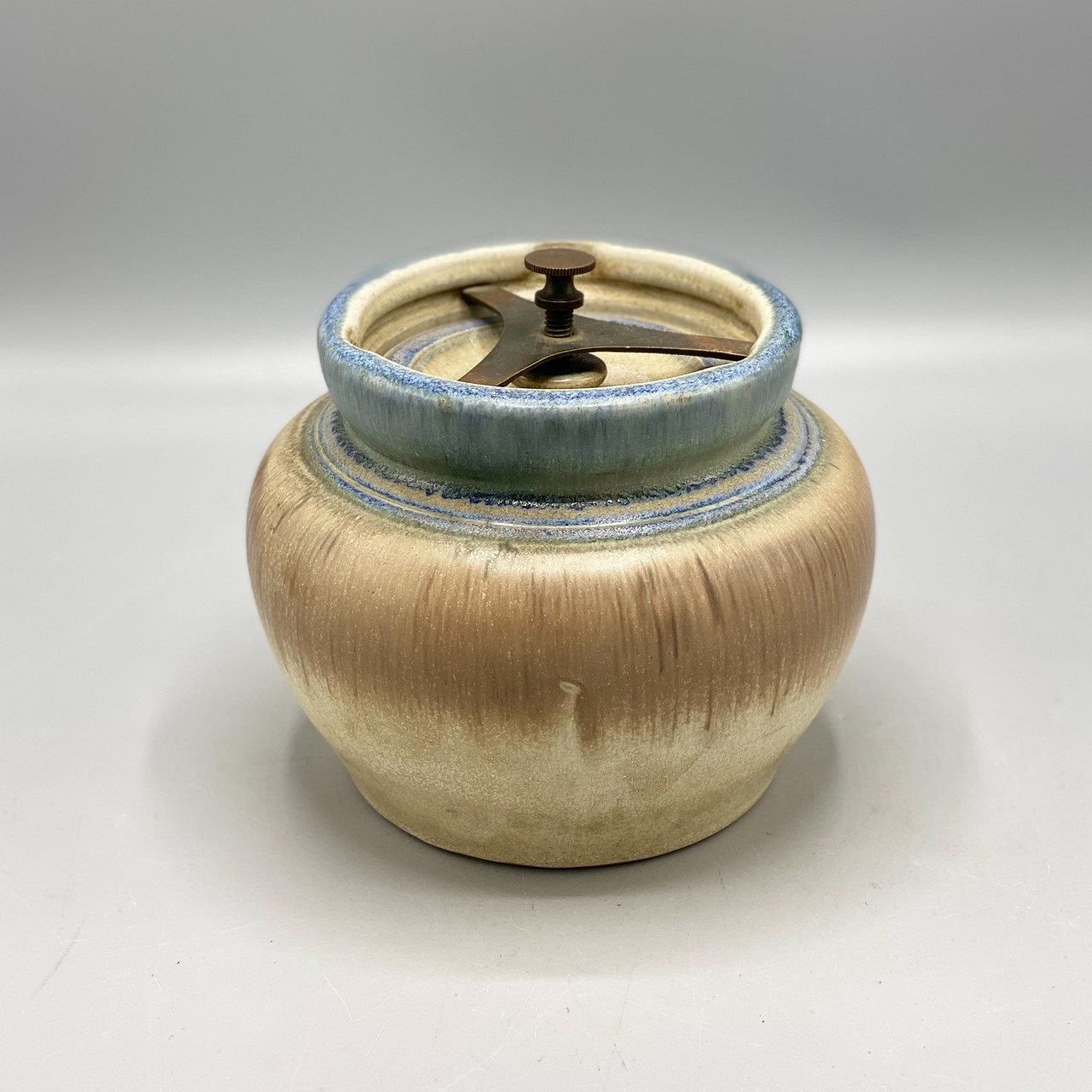 vintage ceramic tobacco jar Vintage English Aonian Humidor Tobacco Jar
