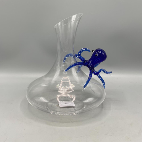 40 oz. Decanter w/Hand-Blown Octopus