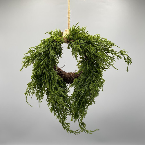 12" Woodland Cedar Hanging Wreath