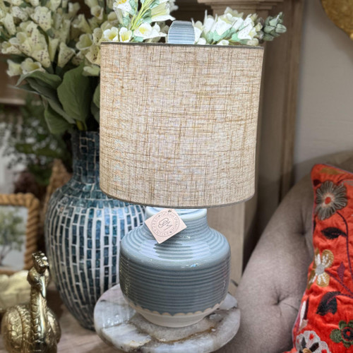 Ceramic Gray Table Lamp