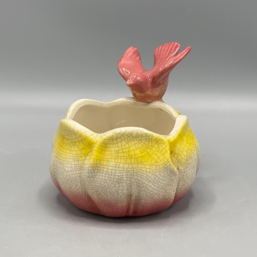 Vintage Reproduction Planter w/Bird