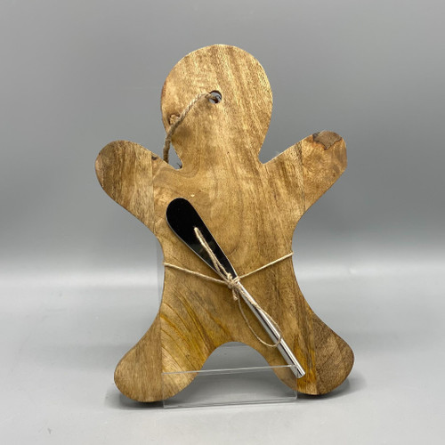 Gingerbread Mango Wood Board w/Canape Knife