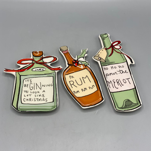 Holiday Bottle Shaped Plate