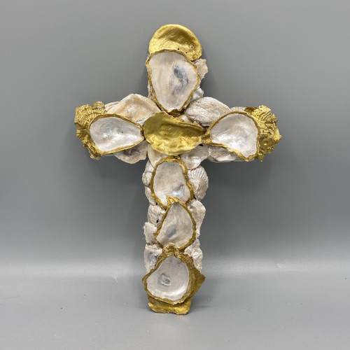 Handmade Double Layer Oyster Shell Cross