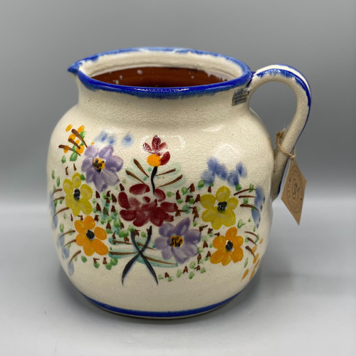 Floral Terracotta Decorative Pitcher