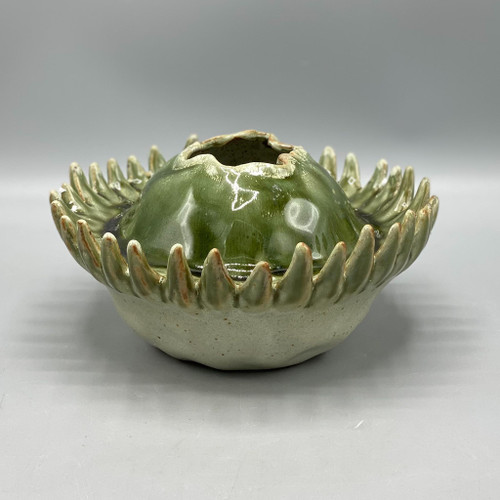 Green Sculptural Vase