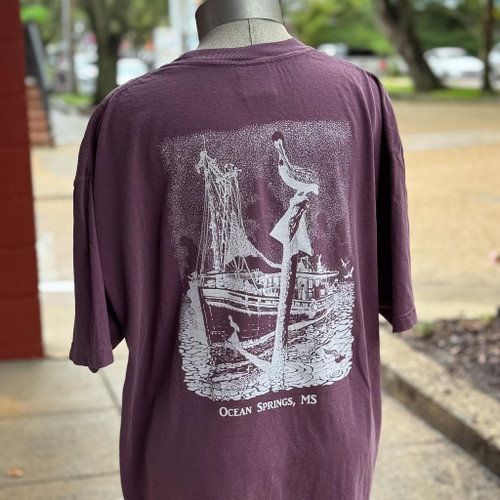 Stig Berry Shrimp Boat & Pelican Tee