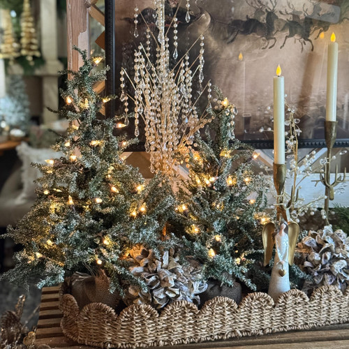 Pine Snow Tree w/Lights