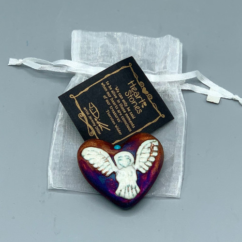 Raku Pottery Heartstone