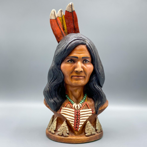 Vintage Dan Hughes Native American Figurine, 1974