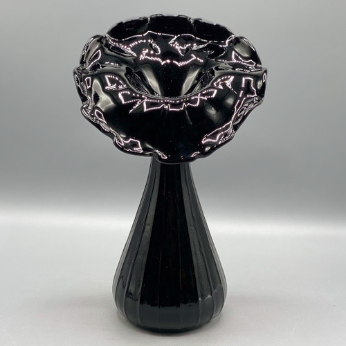 Unique Black Art Glass Vase