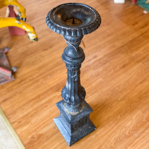 Vintage Cast Iron Single Candle Holder