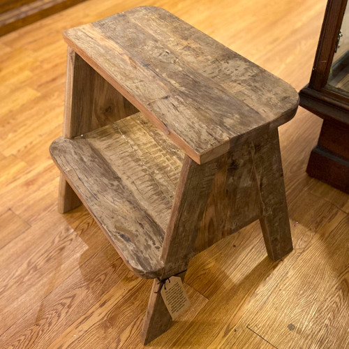 Reclaimed Wood Step Stool/Side Table