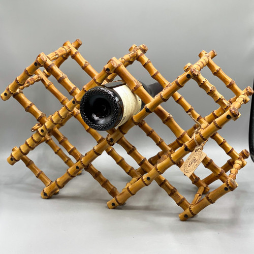 Vintage Bamboo Wine Rack